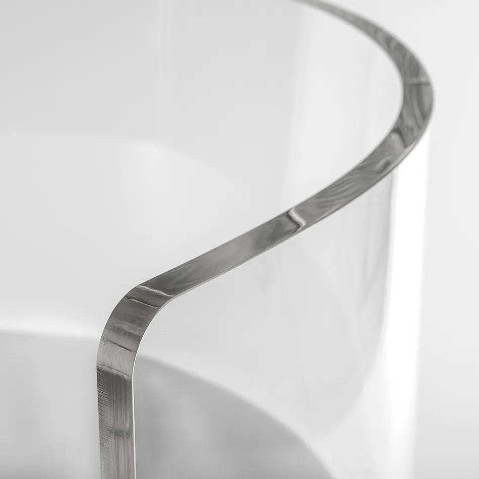 Elegantní průhledné plexisklové křeslo vyrobené v Itálii - Rachele Viadurini