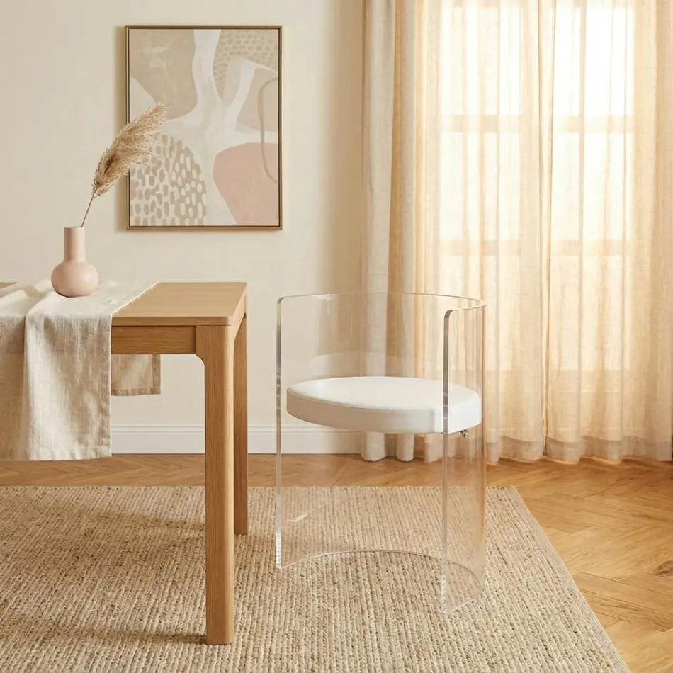 Elegantní průhledné plexisklové křeslo vyrobené v Itálii - Rachele Viadurini