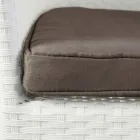 Stohovatelná židle z hliníku potažená bílým proutí - Bruma Viadurini