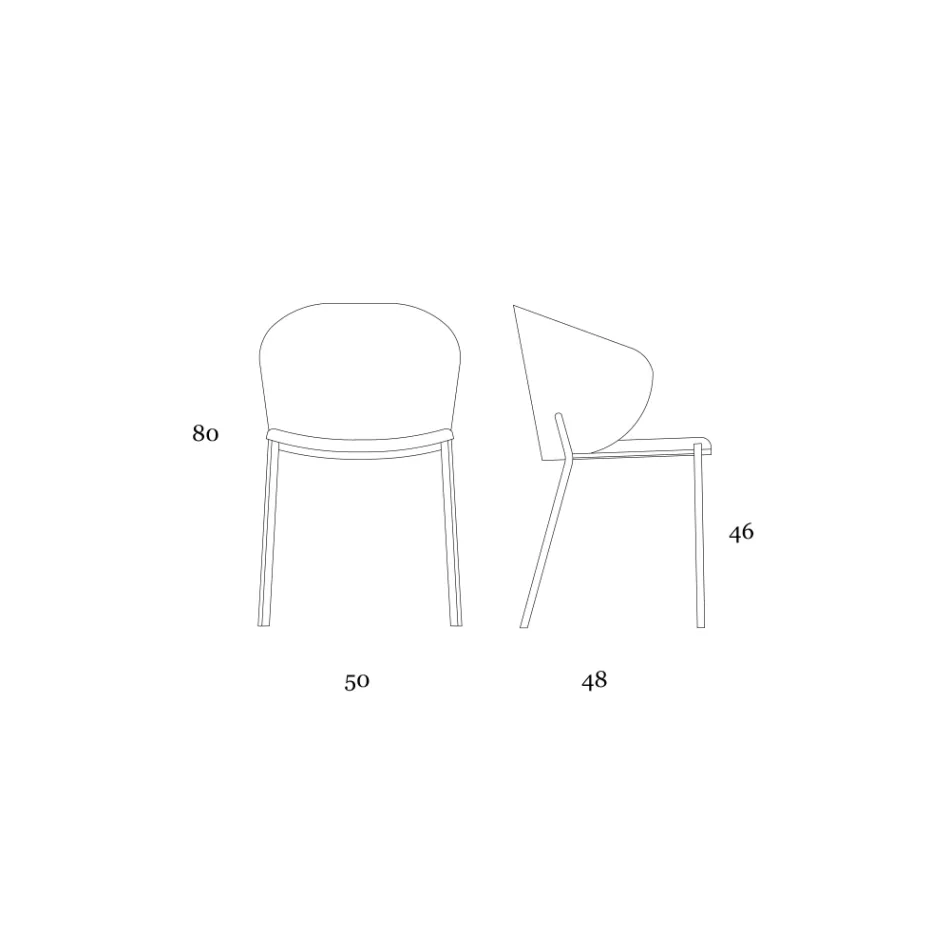 Kovové křeslo a sedák Neve Cashmere Made in Italy - Ivy Viadurini