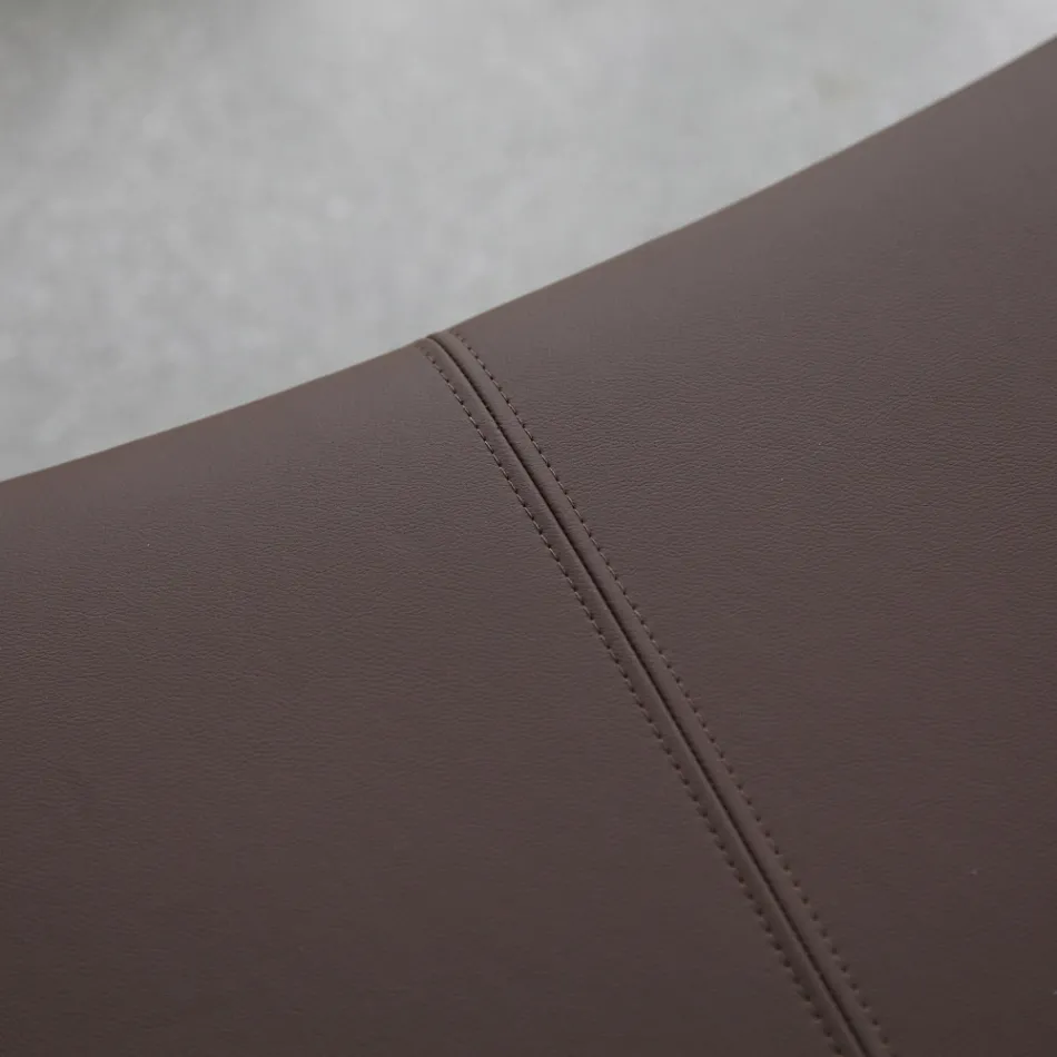 Kovové křeslo a sedák z ekokůže Made in Italy - Mint Viadurini