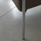 Kovové křeslo a sedák z ekokůže Made in Italy - Mint Viadurini