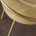 Kovové křeslo a sedák z recyklované látky Made in Italy - Sage Viadurini