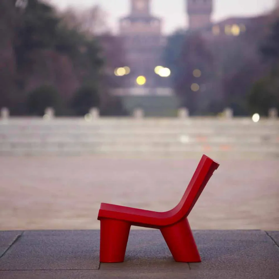 Posuvné designové židle Low Lita barevné vyrobené v Itálii Viadurini