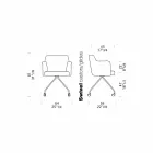 Otočné kancelářské křeslo s kolečky a područkami Made in Italy - Felix Viadurini