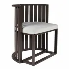 Venkovní jídelní křeslo z hliníku a lana v luxusním designu - Julie Viadurini