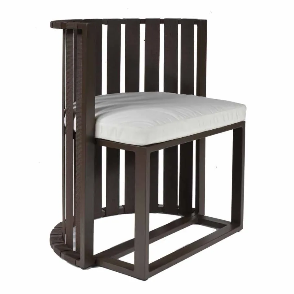 Venkovní jídelní křeslo z hliníku a lana v luxusním designu - Julie Viadurini