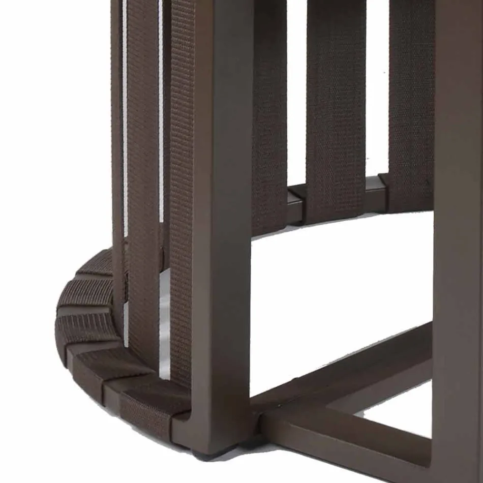 Venkovní jídelní křeslo z hliníku a lana v luxusním designu - Julie Viadurini