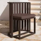 Venkovní jídelní křeslo z hliníku a lana v luxusním designu - Julie Viadurini