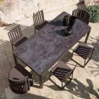 Venkovní jídelní křeslo z hliníku a lana v luxusním designu - Julie Viadurini