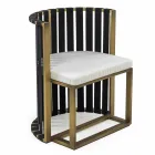 Venkovní jídelní křeslo z hliníku a lana v luxusním designu - Julie Viadurini