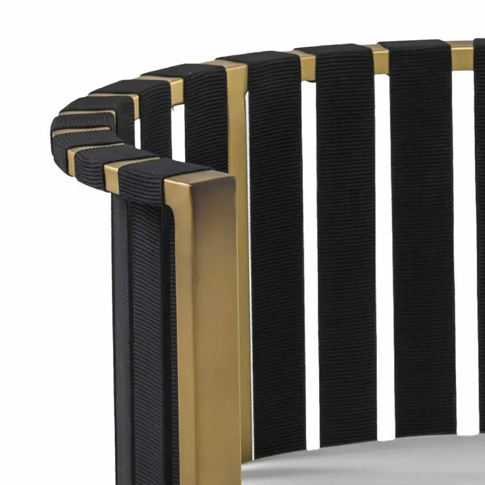 Venkovní jídelní křeslo z hliníku a lana v luxusním designu - Julie Viadurini