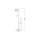 Stojan na ručník na podlahu s vintage mosaznou a keramickou miskou na mýdlo - Rouen Viadurini