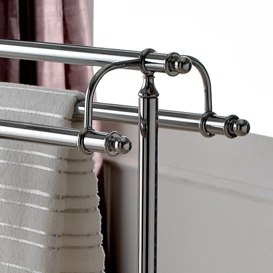 Mosazný podlahový držák na ručníky Vintage Styl Made in Italy - Umaima Viadurini