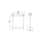 Mosazný podlahový držák na ručníky Vintage Styl Made in Italy - Umaima Viadurini