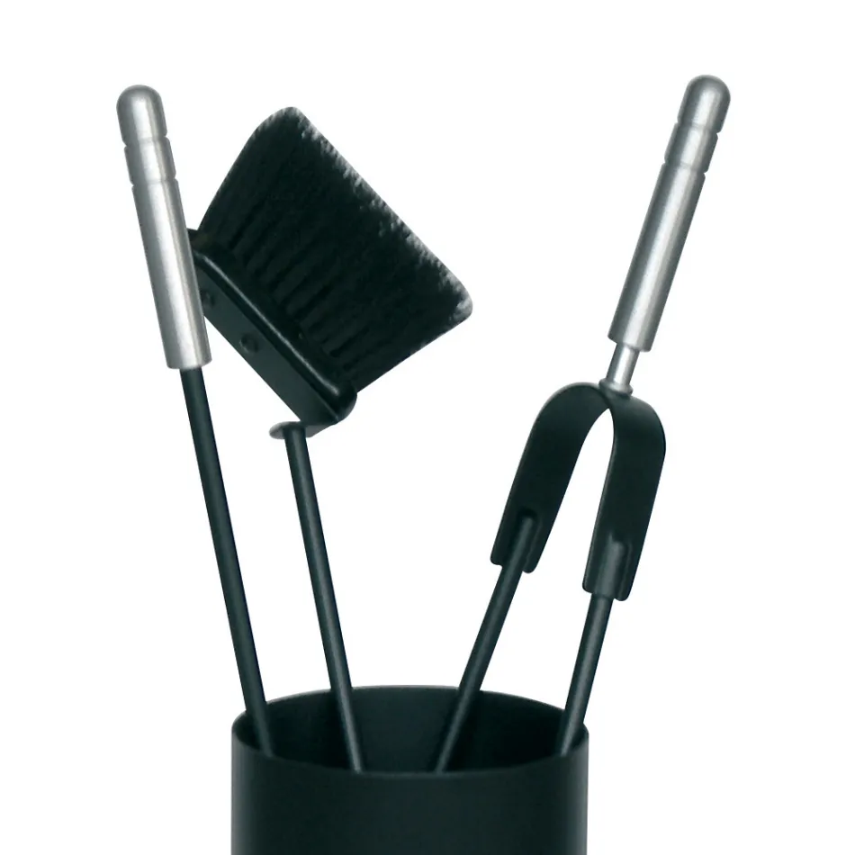 Držák nářadí se 3 nástroji pro péči o krb Made in Italy - Cuscus Viadurini