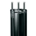 Držák na nářadí se 3 kovovými krbovými nástroji Made in Italy - Bazar Viadurini