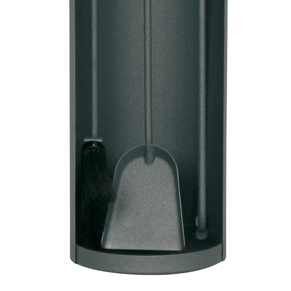 Držák na nářadí se 3 kovovými krbovými nástroji Made in Italy - Bazar Viadurini