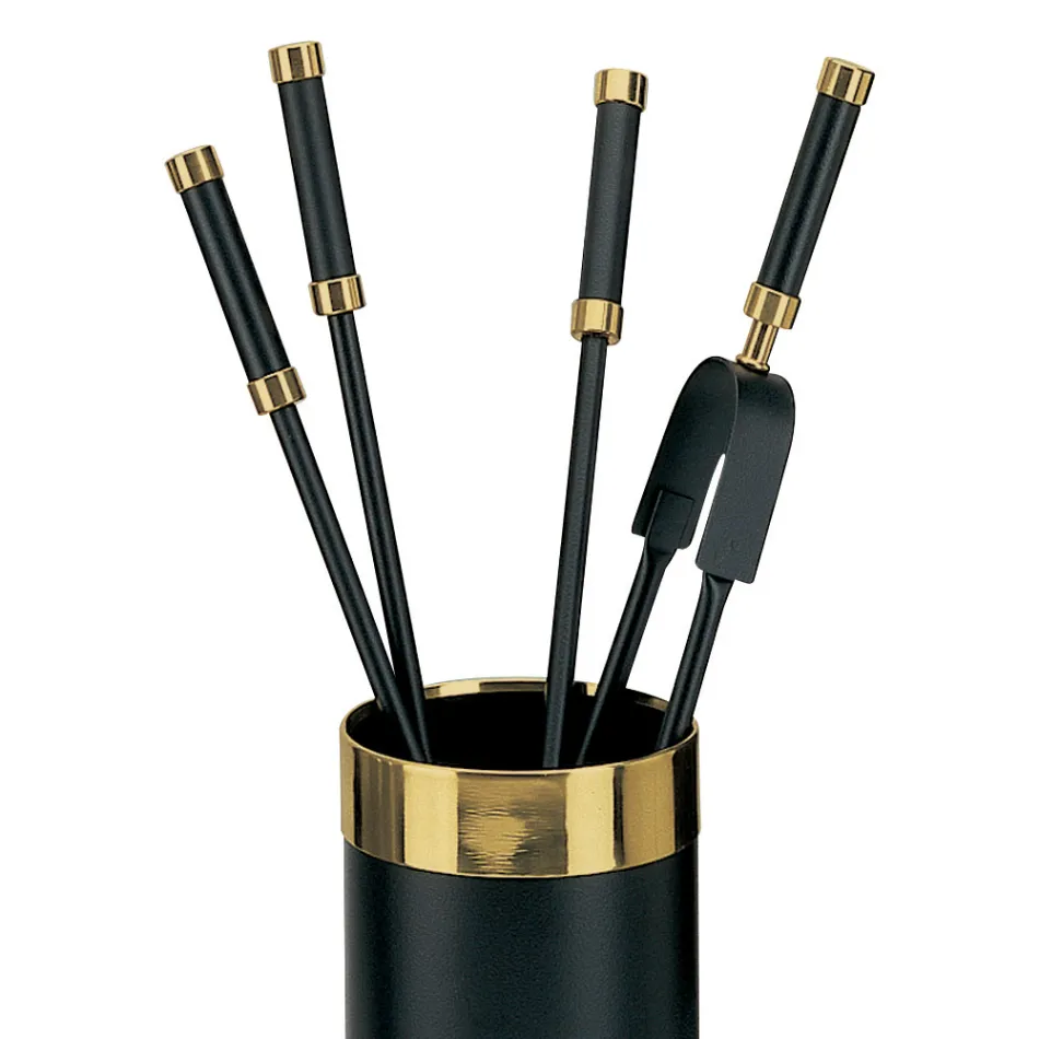 Držák nářadí se 4 příslušenstvím pro krb v ceně Made in Italy - Snake Viadurini