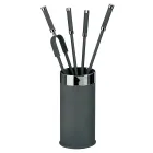 Držák nářadí se 4 příslušenstvím pro krb v ceně Made in Italy - Snake Viadurini