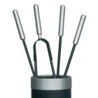 Držák nářadí se 4 příslušenstvím pro krb v ceně Made in Italy - Snake Viadurini