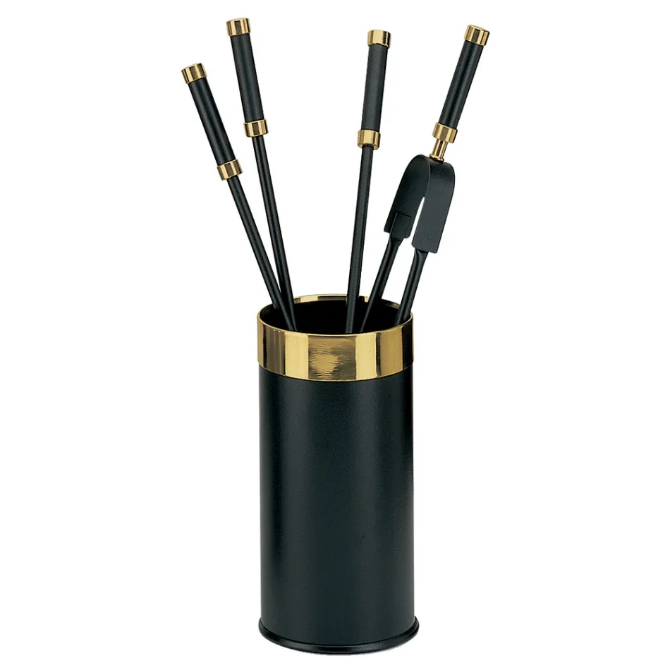 Držák nářadí se 4 příslušenstvím pro krb v ceně Made in Italy - Snake Viadurini