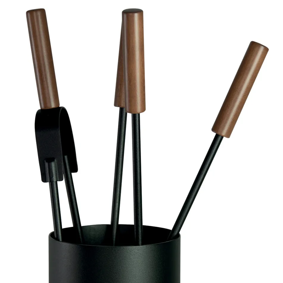 Držák nářadí se 4 nástroji pro péči o krb Made in Italy - Fakir Viadurini