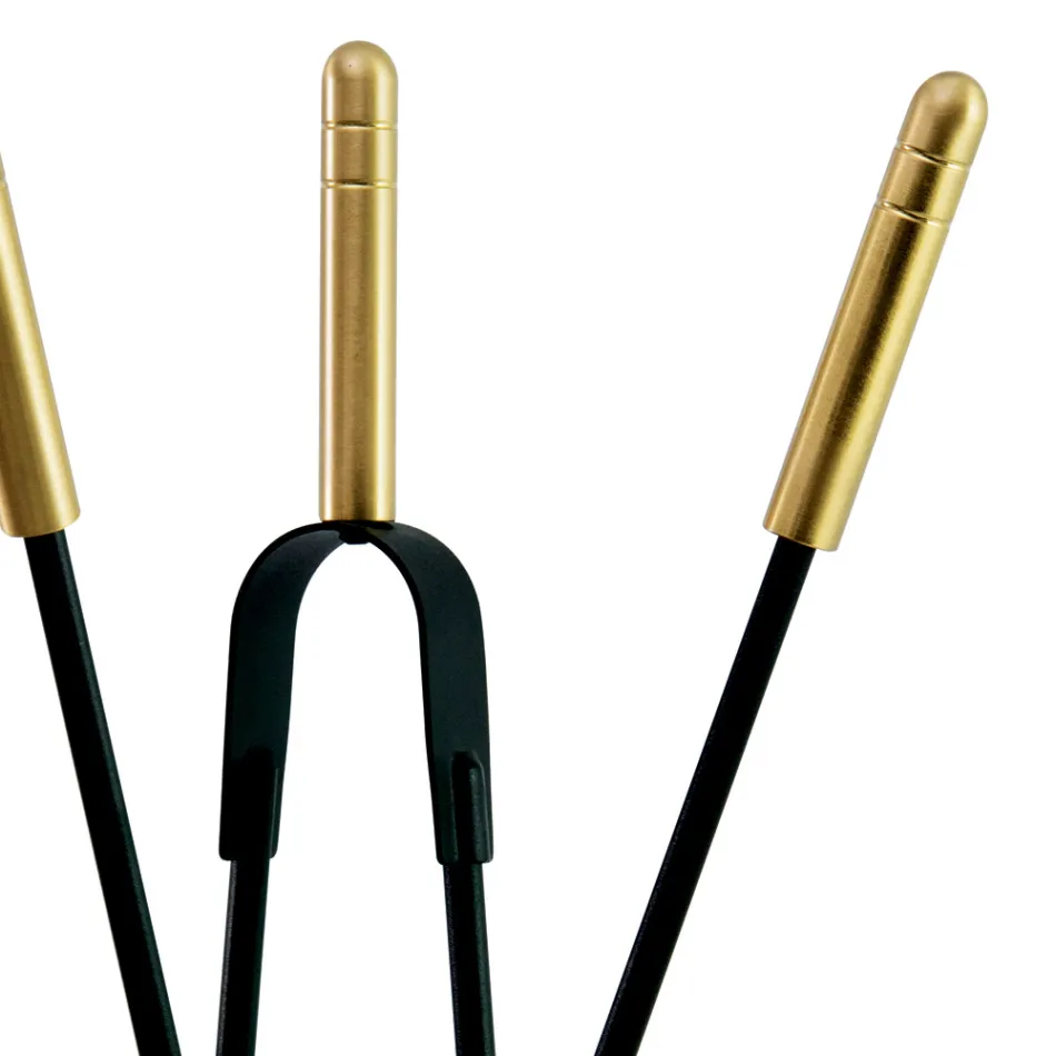 Držák nářadí se 4 nástroji pro péči o krb Made in Italy - Fakir Viadurini