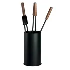 Držák nářadí se 4 nástroji pro péči o krb Made in Italy - Fakir Viadurini