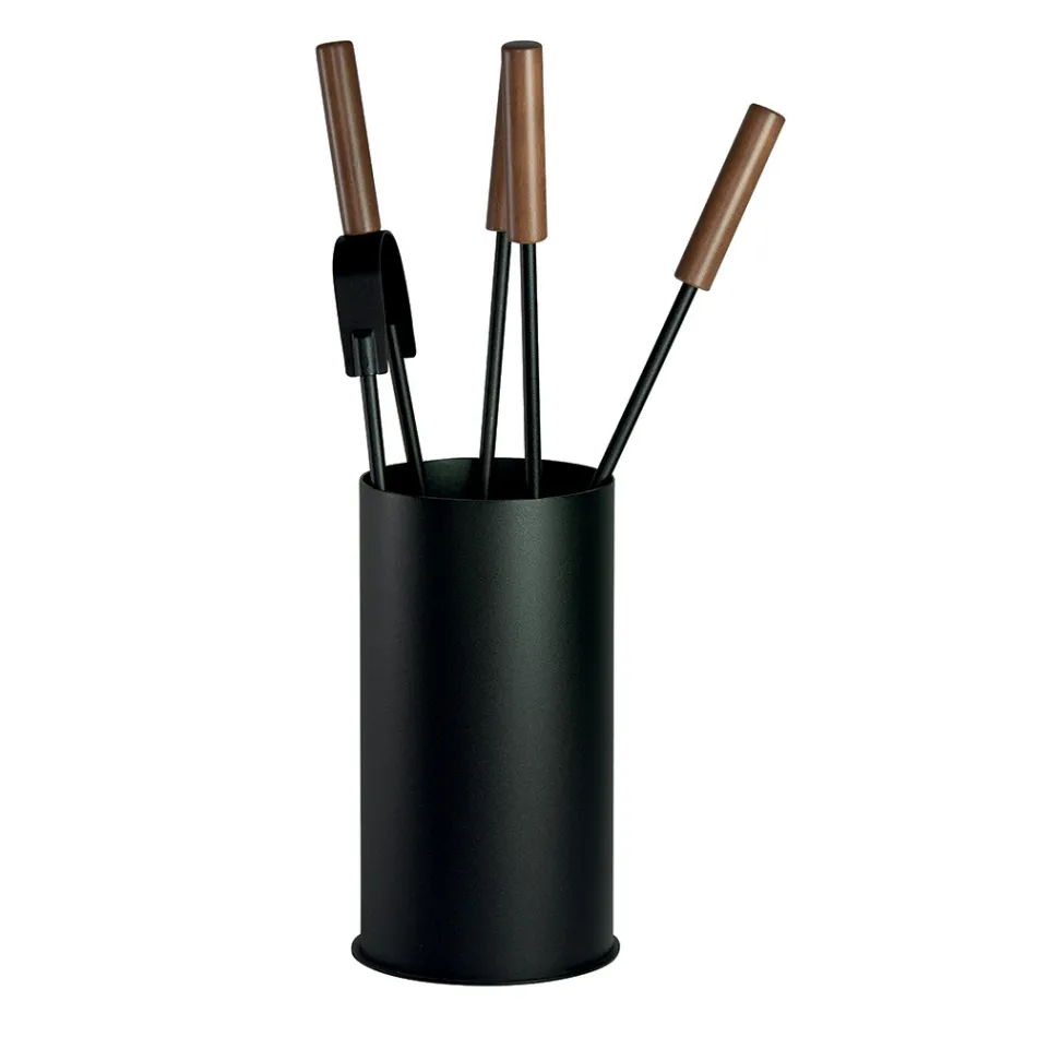 Držák nářadí se 4 nástroji pro péči o krb Made in Italy - Fakir Viadurini