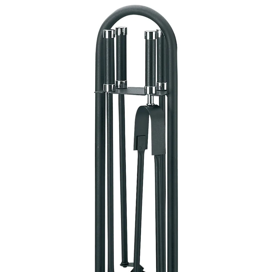 Držák nářadí se 4 krbovými nástroji Made in Italy - Licaone Viadurini