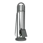 Držák nářadí se 4 krbovými nástroji Made in Italy - Licaone Viadurini