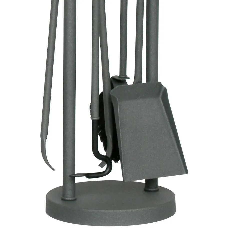 Držák nářadí se 4 krbovými nástroji Made in Italy - Licaone Viadurini