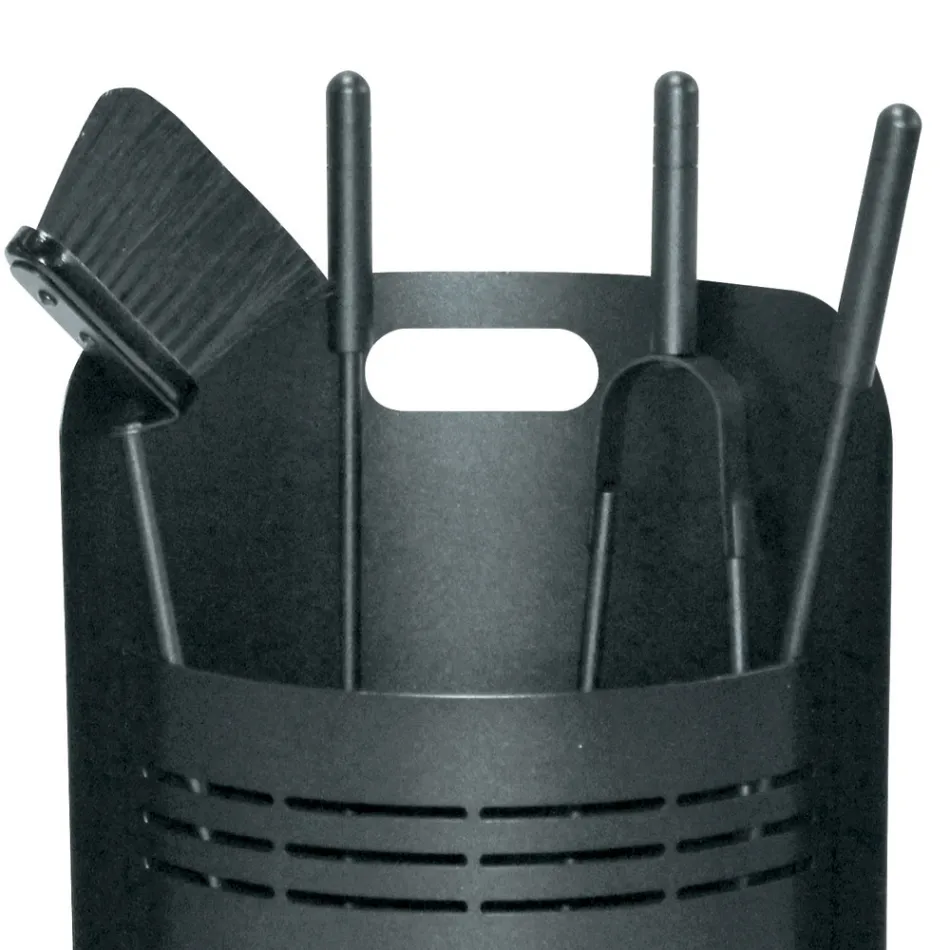 Pevný držák nářadí se 4 nástroji pro krb Made in Italy - Bonsai Viadurini