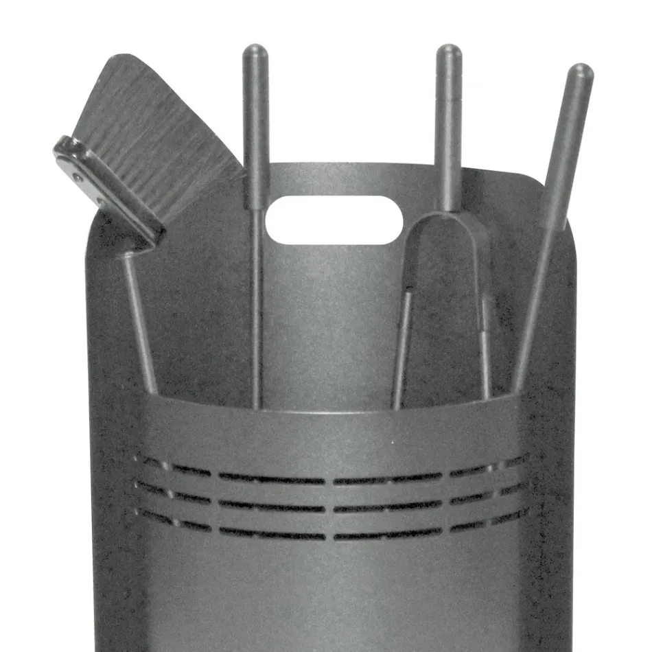 Pevný držák nářadí se 4 nástroji pro krb Made in Italy - Bonsai Viadurini