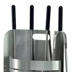 Pevný držák nářadí se 4 nástroji pro krb Made in Italy - Bonsai Viadurini