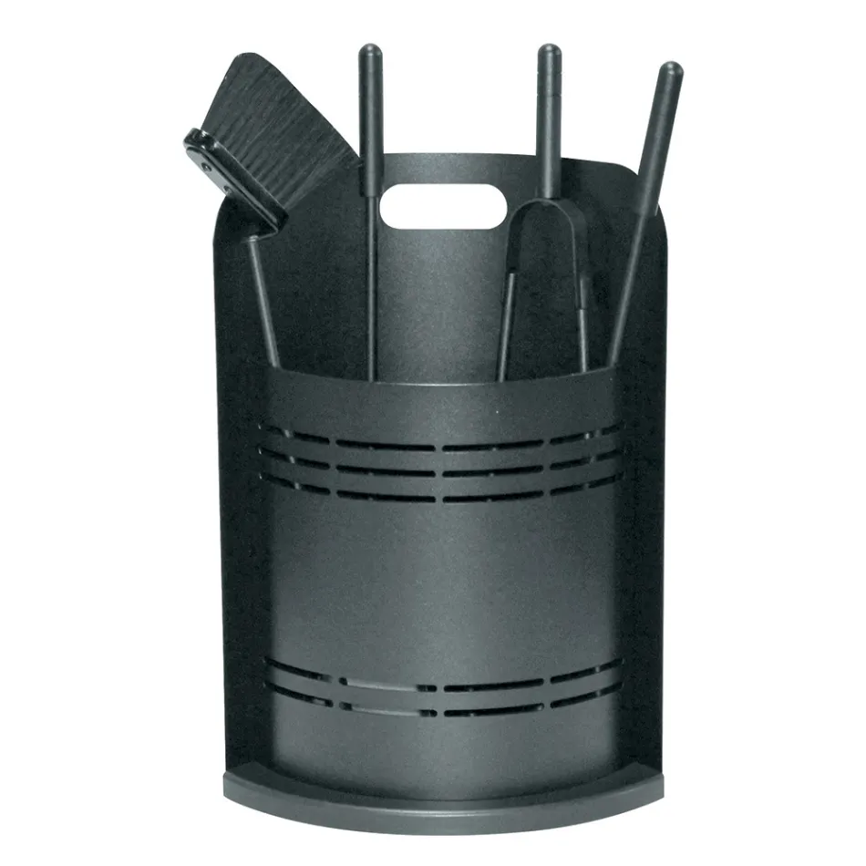 Pevný držák nářadí se 4 nástroji pro krb Made in Italy - Bonsai Viadurini