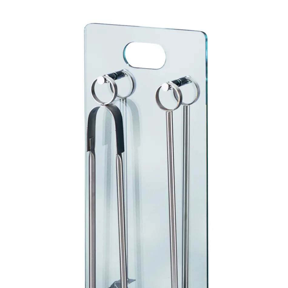 Držák na nářadí z tvrzeného křišťálu se 4 doplňky Made in Italy - Zebra Viadurini