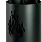 Kovový držák na nářadí se 4 doplňky a plamenem Made in Italy - Fakir Viadurini