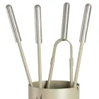 Kovový držák na nářadí se 4 doplňky a plamenem Made in Italy - Fakir Viadurini
