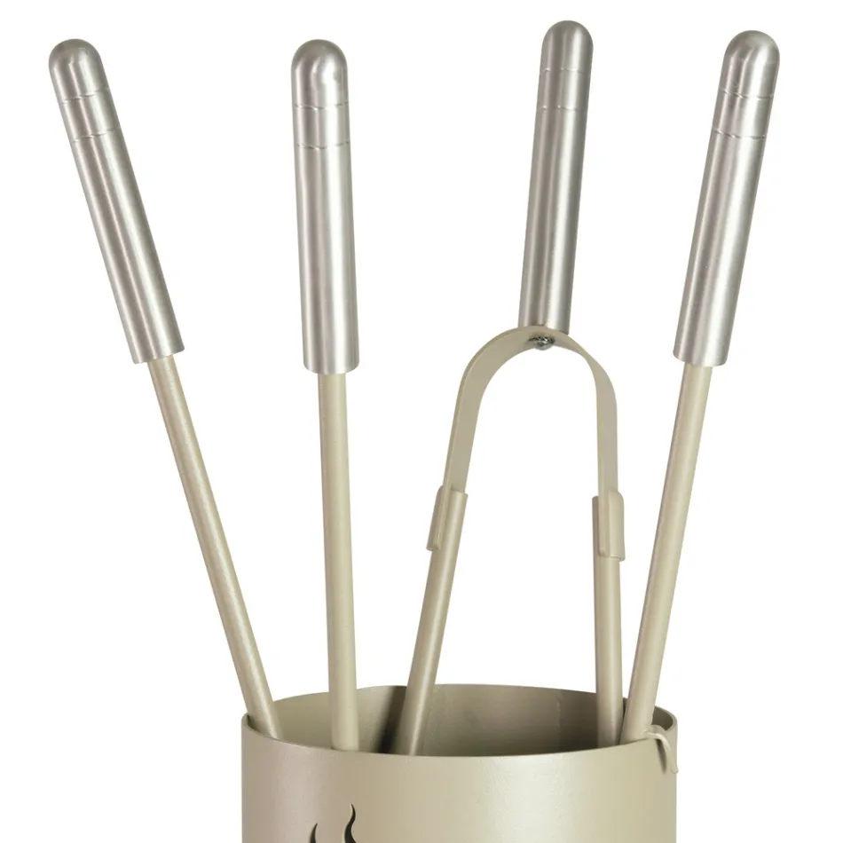 Kovový držák na nářadí se 4 doplňky a plamenem Made in Italy - Fakir Viadurini