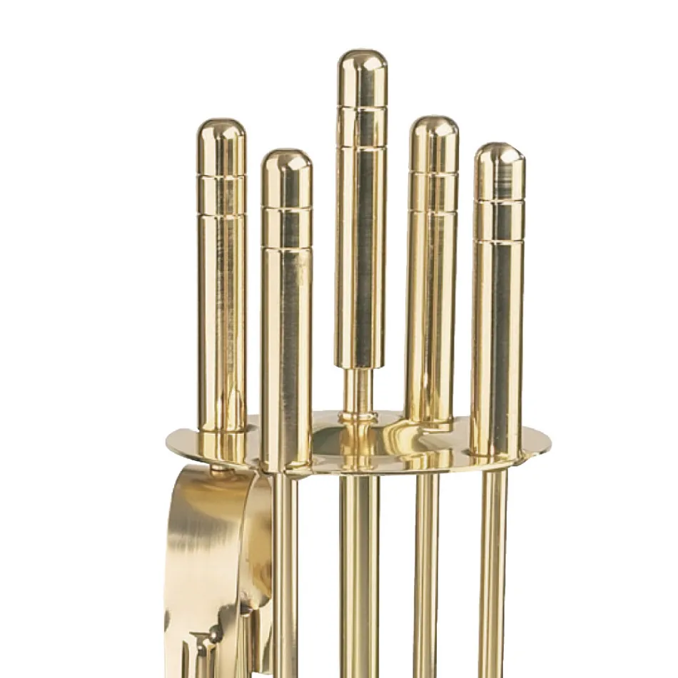 Mosazný držák nářadí se 4 doplňky Výška 65 cm Made in Italy - Klokan Viadurini