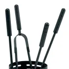 Držák na krbové nářadí se 4 součástí balení Made in Italy - Merlo Viadurini