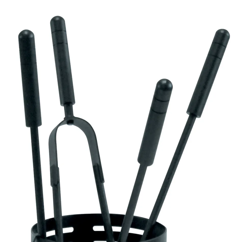 Držák na krbové nářadí se 4 součástí balení Made in Italy - Merlo Viadurini