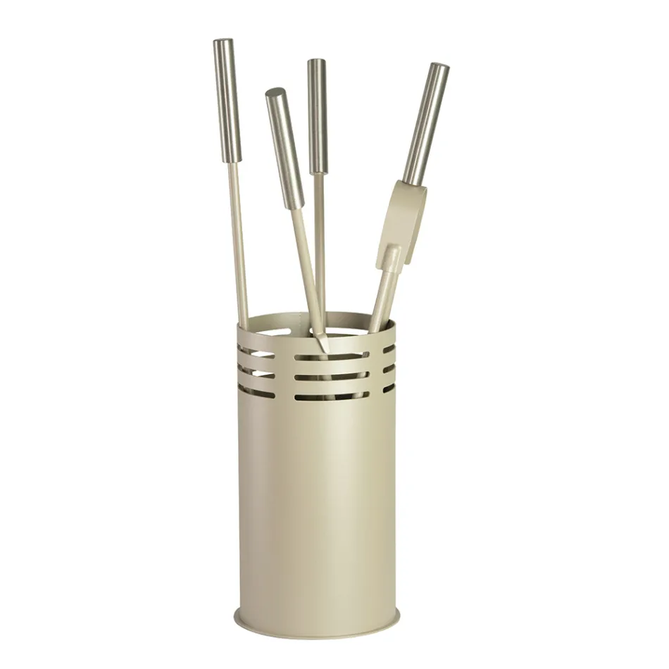 Držák na krbové nářadí se 4 součástí balení Made in Italy - Merlo Viadurini