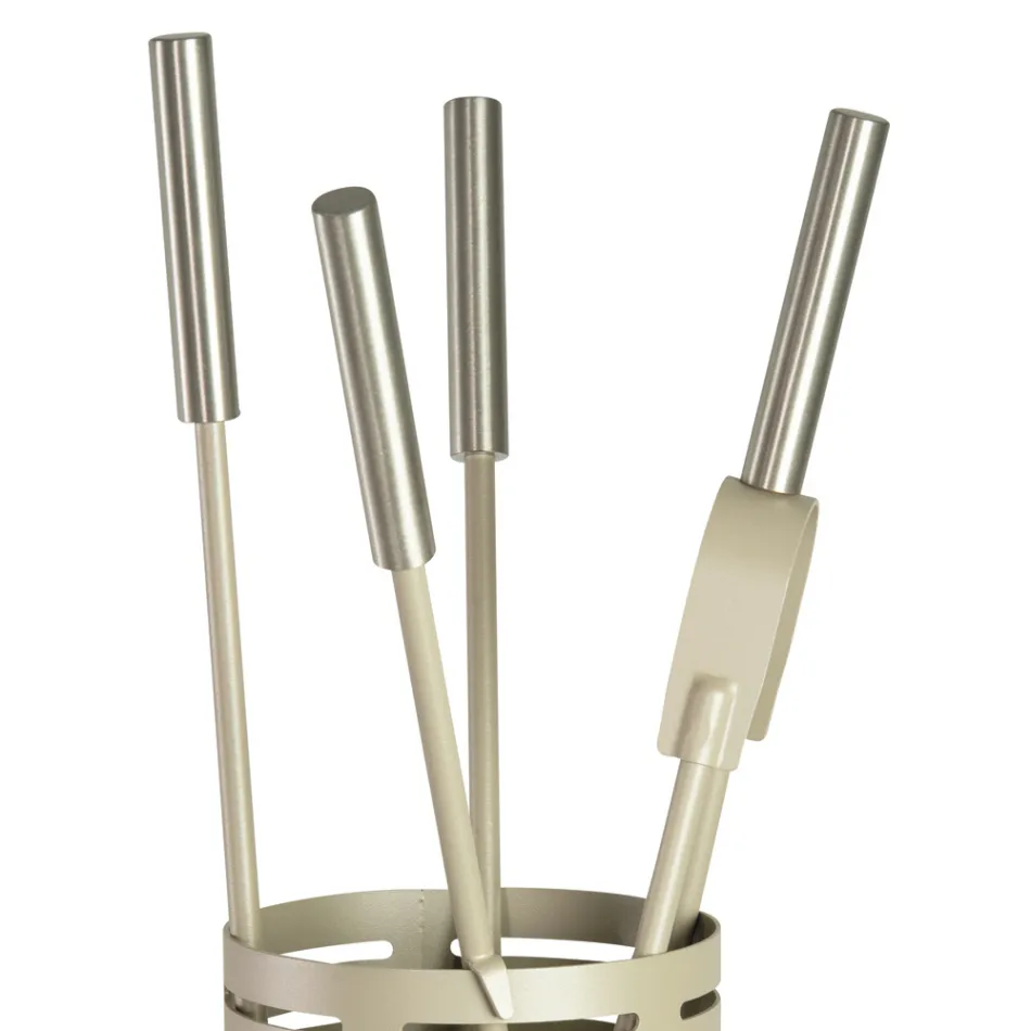 Držák na krbové nářadí se 4 součástí balení Made in Italy - Merlo Viadurini