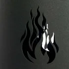 Kovový držák na krbové nářadí se 4 doplňky Made in Italy - Canarino Viadurini