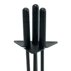 Trojúhelníkový držák nářadí se 3 krbovými nástroji Made in Italy - Tabu Viadurini