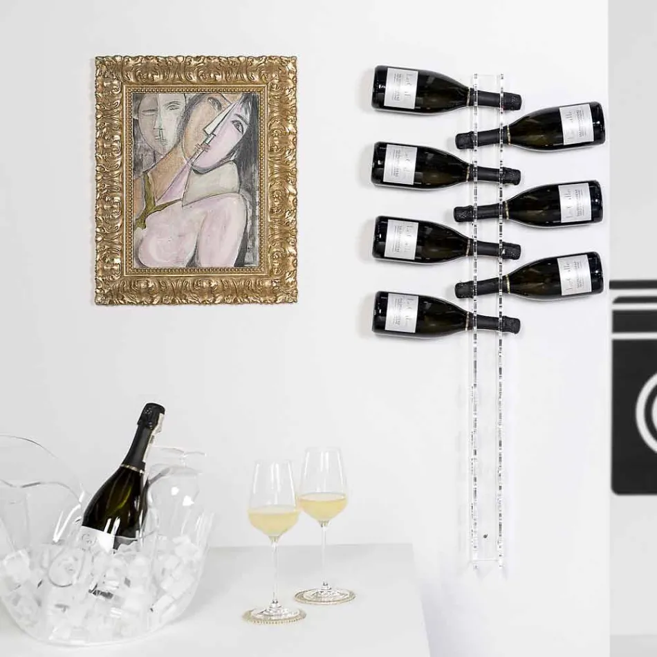 Porta lahve transparentní stěna Dětská Big L6xH100xP11cm Viadurini