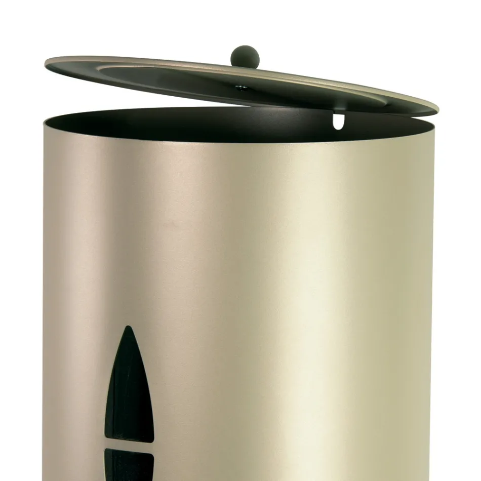 Držák na pelety s víkem, smetákem a lopatkou Made in Italy - Cacatua Viadurini